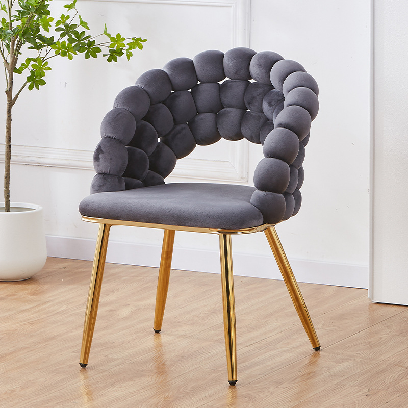 Luxury Lifestyle Furniture - モダンな高級ハイバックダイニングチェア、曲線状の背もたれ、丸いボール型、オフィス、ホテル、ライフスタイル、ヴィラ、レストラン向け