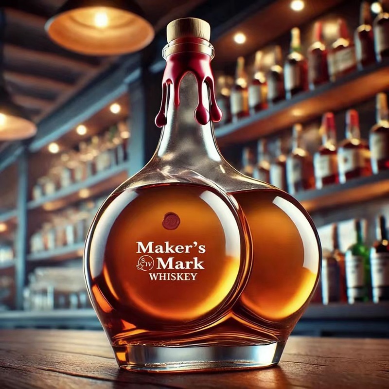 斬新な臀部の形をしたウイスキーデキャンタ、手作りのクリスタル - Glass Decanter Whiskey のレビューと価格