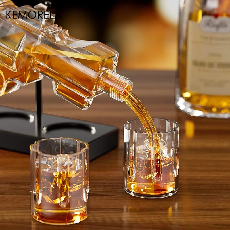 Kemorela-リボルバーガラスデカンター,ウイスキーグラ - Glass Decanter Whiskey のレビューと価格