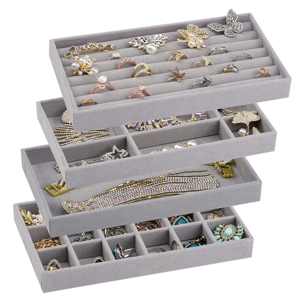 引き出し式収納ボックス、積み重ね可能なベルベット製ジュエリー - Velvet Jewelry Box のレビューと価格