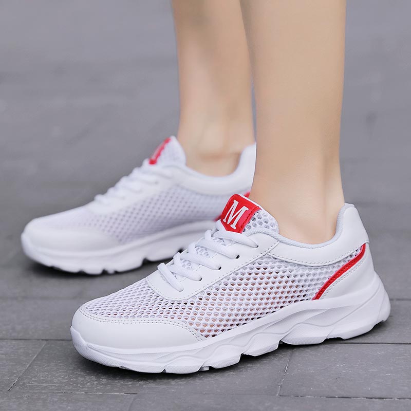 女性用通気性メッシュスニーカー,軽量ランニングシューズ,ベー - Luxury Lifestyle Way のレビューと価格