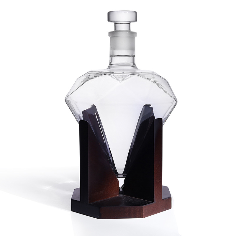 ダイヤモンドカット ウイスキーデカンター 850ml - ホ - Glass Decanter Whiskey のレビューと価格