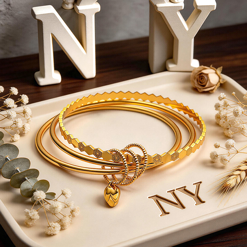 ゴールドショップ 同スタイル 9999 24K 本物のゴール - Luxury Lifestyle Beauty のレビューと価格