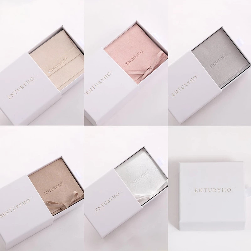 パーソナライズされたロゴ付きの段ボール箱,ポーチ,ストラップ - Velvet Jewelry Box のレビューと価格