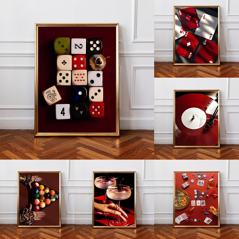 レトロナイトライフカジノポーカーダイスポスターギャンブルゲー - Luxury Lifestyle Furniture のレビューと価格