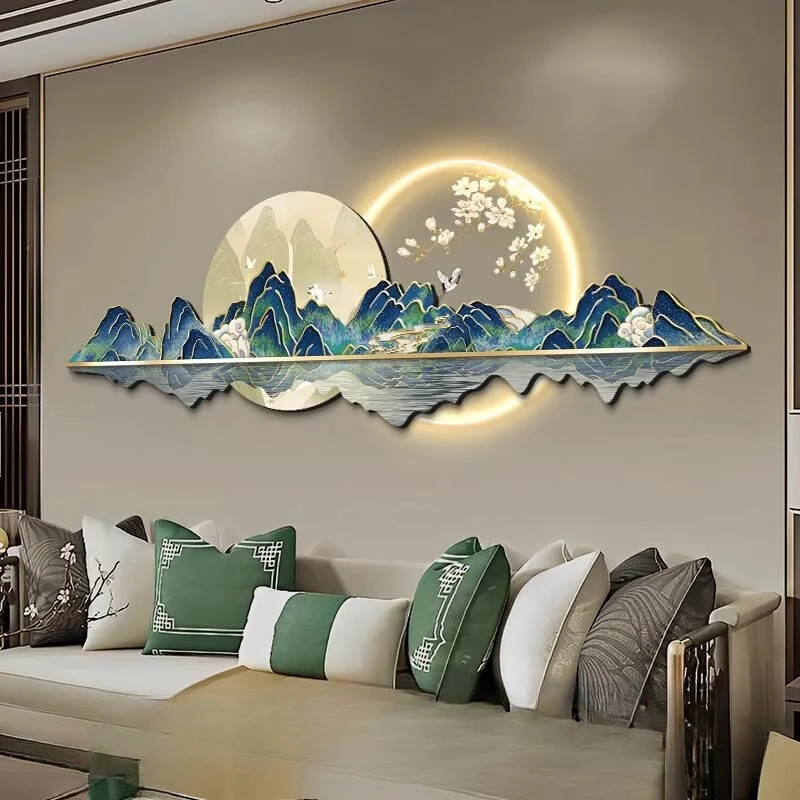 中国風の Led 時計壁高級高品質ロマンチックな創造的なファ - Luxury Lifestyle Living のレビューと価格