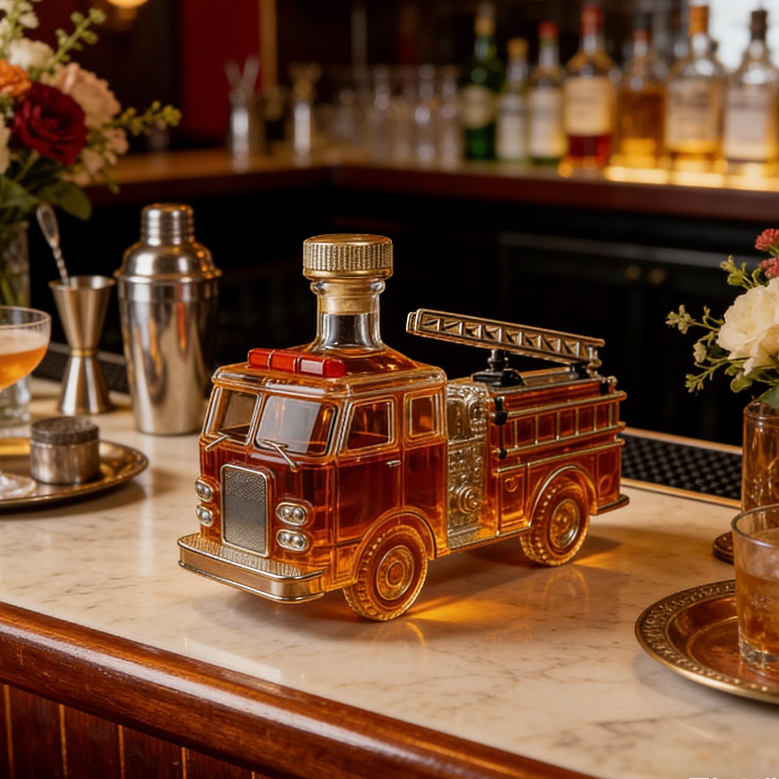 ウイスキーボトル 300ml 消防車型ボトル ガラス製ウイス - Glass Decanter Whiskey のレビューと価格