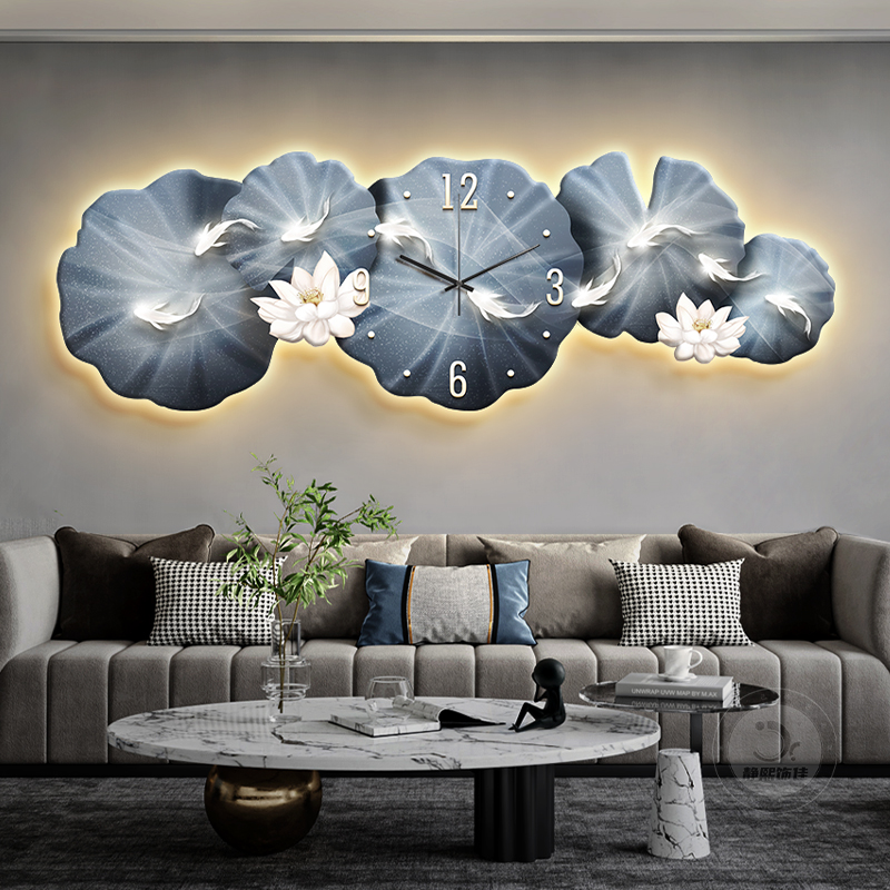 大型中国風高級壁掛け時計ポストモダン省スペースアートウォール - Luxury Lifestyle Furniture のレビューと価格