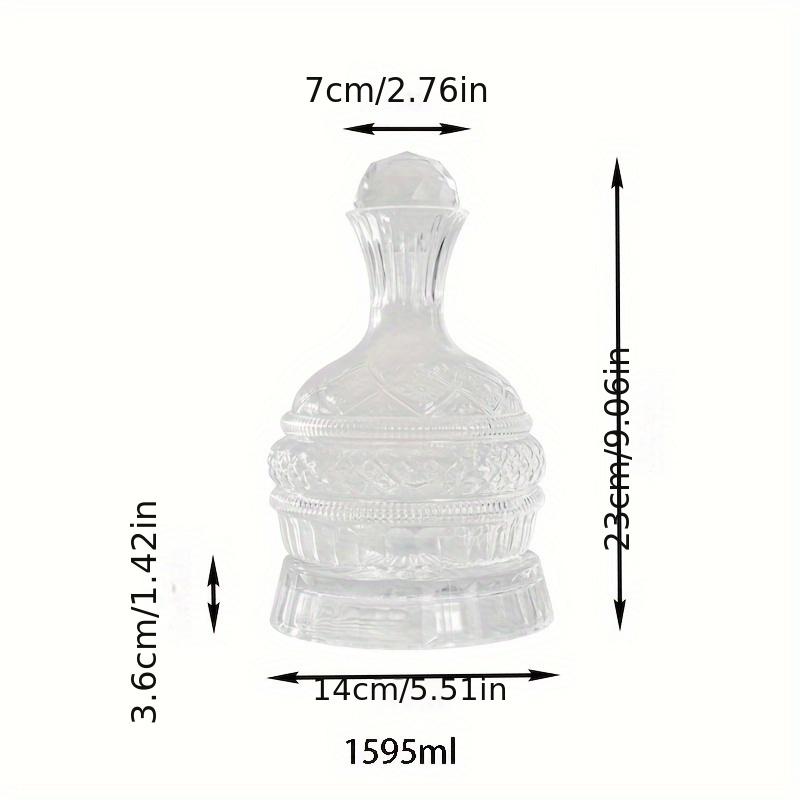 クリスタルワインデカンタ エレガントな手作りガラスワインデカ - Glass Decanter Whiskey のレビューと価格