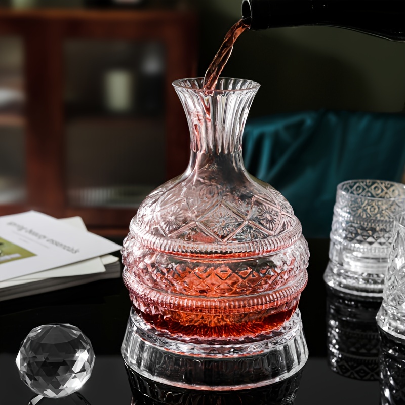 クリスタルワインデカンタ エレガントな手作りガラスワインデカ - Glass Decanter Whiskey のレビューと価格