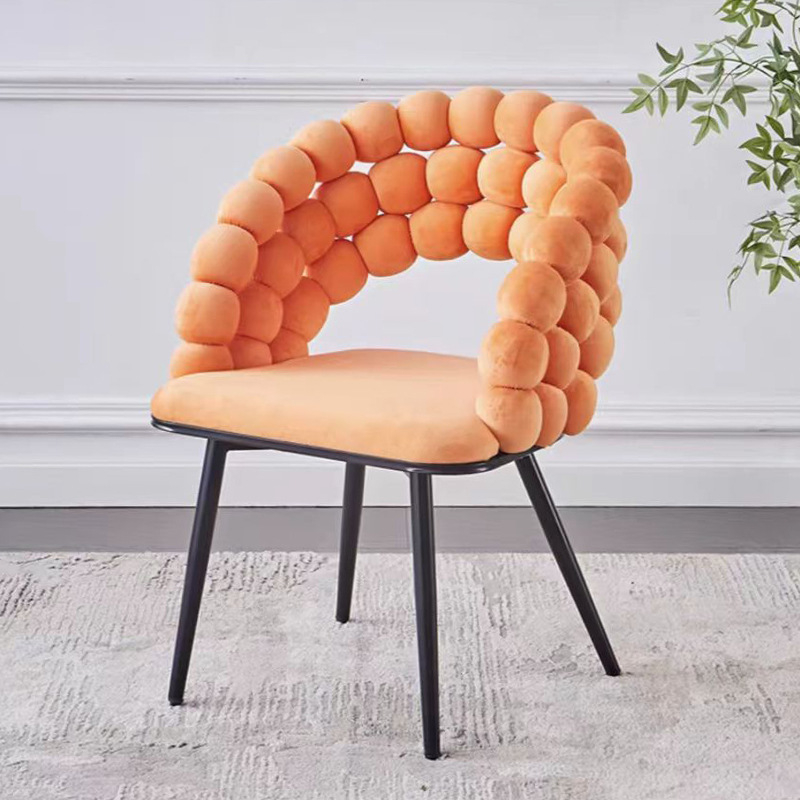モダンな高級ハイバックダイニングチェア、曲線状の背もたれ、丸 - Luxury Lifestyle Furniture のレビューと価格