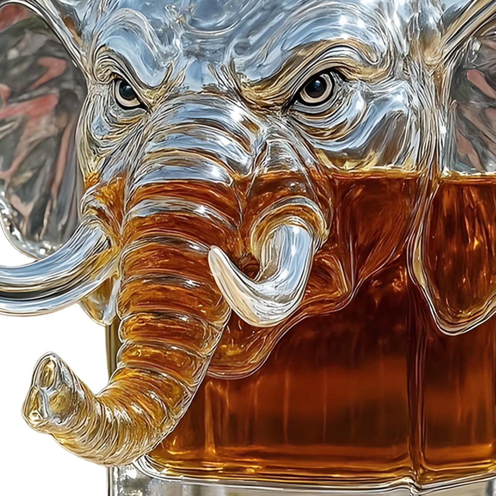 ユニークな象のウイスキーデカンター高透明ガラスオーナメント面 - Glass Decanter Whiskey のレビューと価格